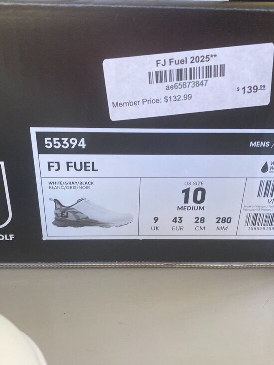 Footjoy Fuel Golf Shoes 55394 Size 10M Men NEW IN BOX  $139 Fathers Day main image 8